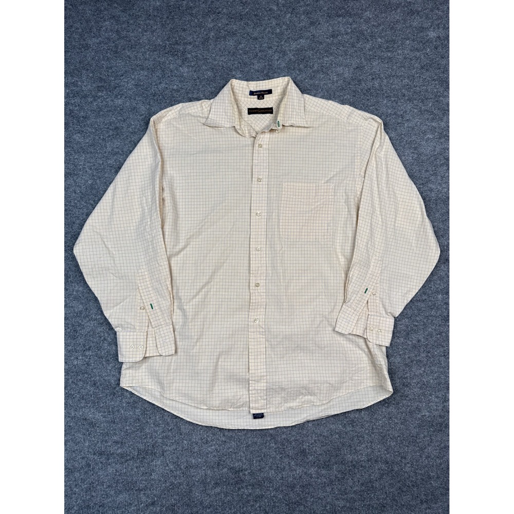 Tommy Hilfiger American Classics Button Up Shirt‎ 16 32-33 Yellow Blue Check
